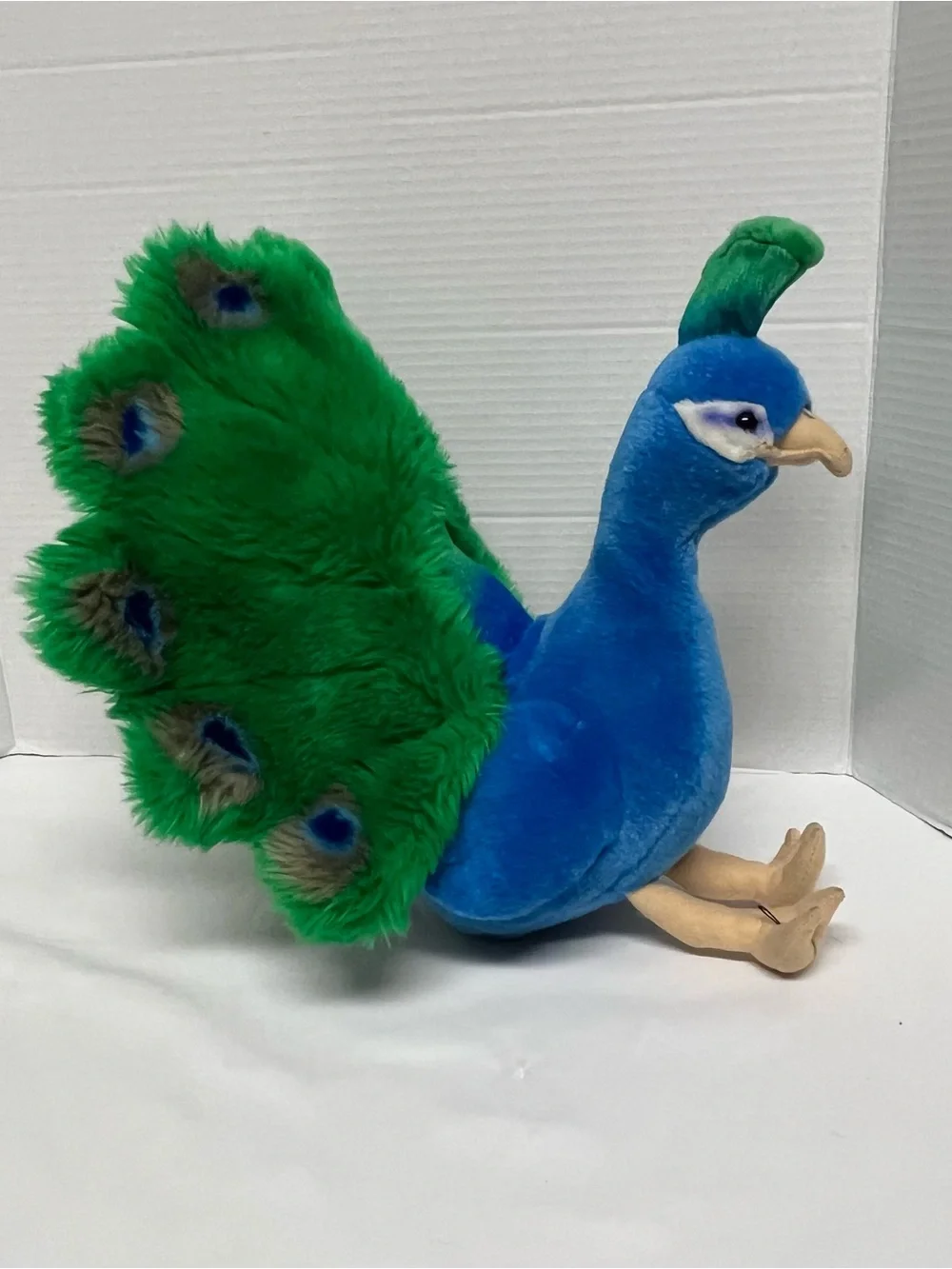 F.A.O. Schwartz Plush Peacock Toy - Blue and Green Feather Tail